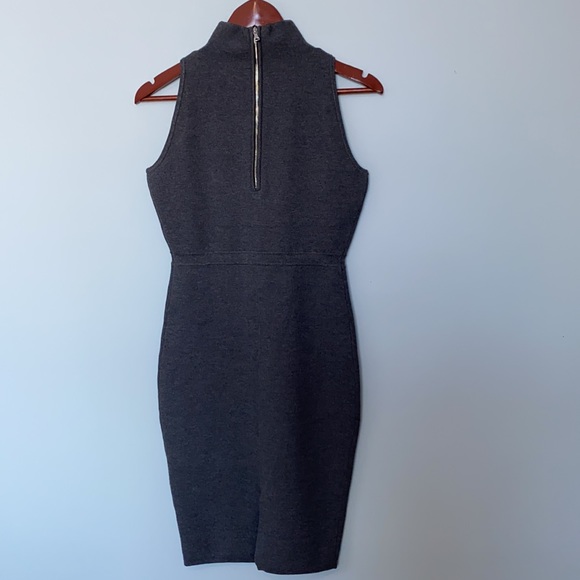 NWOT Milly Grey Sleeveless Mock turtleneck Sheath dress Size small - Picture 6 of 7